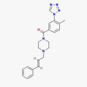 molecular formula C22H24N6O B11152814 [4-methyl-3-(1H-tetrazol-1-yl)phenyl]{4-[(2E)-3-phenylprop-2-en-1-yl]piperazin-1-yl}methanone 