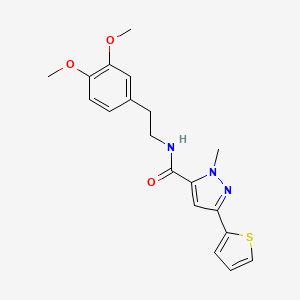 N-(3,4-dimethoxyphenethyl)-1-methyl-3-(2-thienyl)-1H-pyrazole-5-carboxamide