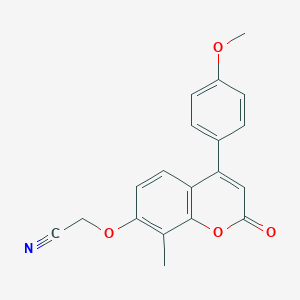 {[4-(4-methoxyphenyl)-8-methyl-2-oxo-2H-chromen-7-yl]oxy}acetonitrile