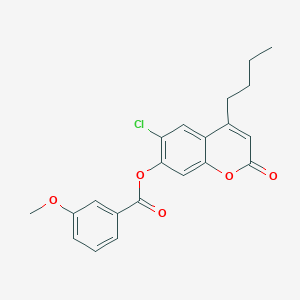 4-butyl-6-chloro-2-oxo-2H-chromen-7-yl 3-methoxybenzoate