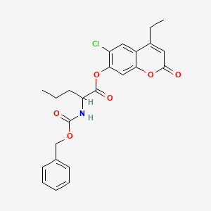 6-chloro-4-ethyl-2-oxo-2H-chromen-7-yl N-[(benzyloxy)carbonyl]norvalinate