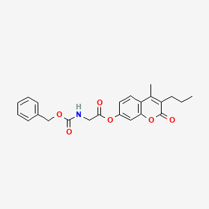 4-methyl-2-oxo-3-propyl-2H-chromen-7-yl N-[(benzyloxy)carbonyl]glycinate