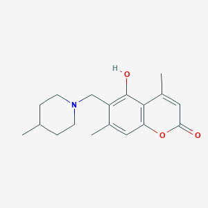 5-hydroxy-4,7-dimethyl-6-[(4-methylpiperidino)methyl]-2H-chromen-2-one