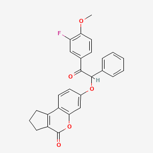 7-[2-(3-fluoro-4-methoxyphenyl)-2-oxo-1-phenylethoxy]-2,3-dihydrocyclopenta[c]chromen-4(1H)-one