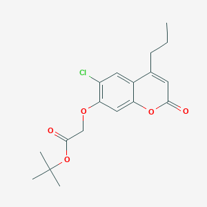 tert-butyl 2-[(6-chloro-2-oxo-4-propyl-2H-chromen-7-yl)oxy]acetate