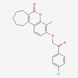 3-[2-(4-chlorophenyl)-2-oxoethoxy]-4-methyl-8,9,10,11-tetrahydrocyclohepta[c]chromen-6(7H)-one