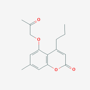 molecular formula C16H18O4 B11152920 7-methyl-5-(2-oxopropoxy)-4-propyl-2H-chromen-2-one 