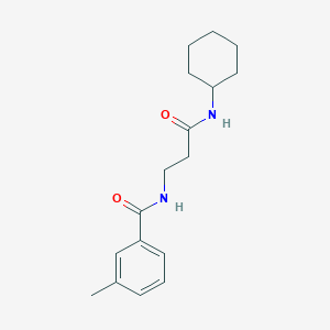 molecular formula C17H24N2O2 B11152936 N-[3-(cyclohexylamino)-3-oxopropyl]-3-methylbenzamide 