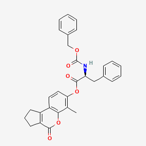 6-methyl-4-oxo-1,2,3,4-tetrahydrocyclopenta[c]chromen-7-yl N-[(benzyloxy)carbonyl]-L-phenylalaninate