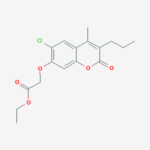 ethyl [(6-chloro-4-methyl-2-oxo-3-propyl-2H-chromen-7-yl)oxy]acetate