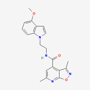 N-[2-(4-methoxy-1H-indol-1-yl)ethyl]-3,6-dimethylisoxazolo[5,4-b]pyridine-4-carboxamide