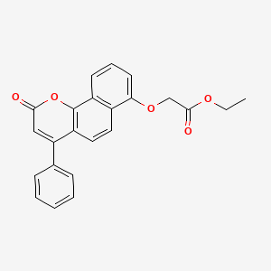 molecular formula C23H18O5 B11153018 ethyl [(2-oxo-4-phenyl-2H-benzo[h]chromen-7-yl)oxy]acetate 