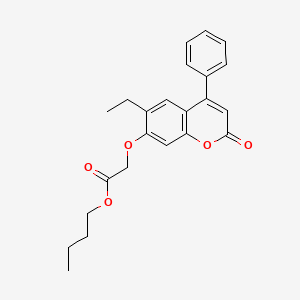 butyl 2-[(6-ethyl-2-oxo-4-phenyl-2H-chromen-7-yl)oxy]acetate