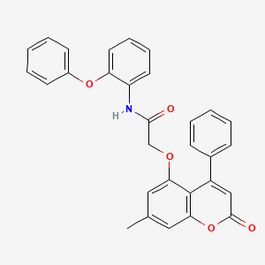 2-[(7-methyl-2-oxo-4-phenyl-2H-chromen-5-yl)oxy]-N-(2-phenoxyphenyl)acetamide