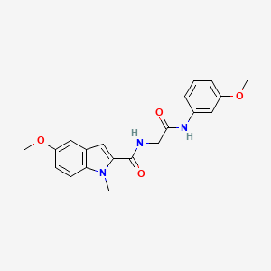 molecular formula C20H21N3O4 B11153075 5-methoxy-N~2~-[2-(3-methoxyanilino)-2-oxoethyl]-1-methyl-1H-indole-2-carboxamide 