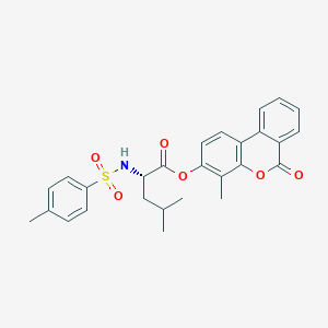 4-methyl-6-oxo-6H-benzo[c]chromen-3-yl N-[(4-methylphenyl)sulfonyl]-L-leucinate