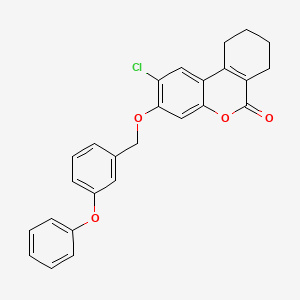 2-chloro-3-[(3-phenoxybenzyl)oxy]-7,8,9,10-tetrahydro-6H-benzo[c]chromen-6-one