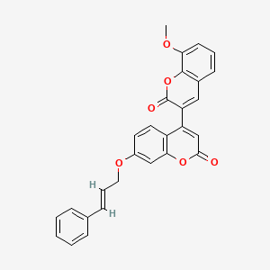 8-methoxy-3-(2-oxo-7-{[(E)-3-phenyl-2-propenyl]oxy}-2H-chromen-4-yl)-2H-chromen-2-one