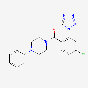 molecular formula C18H17ClN6O B11153123 [4-chloro-2-(1H-tetrazol-1-yl)phenyl](4-phenylpiperazin-1-yl)methanone 