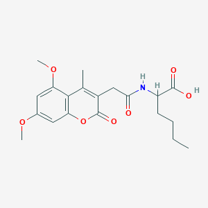 N-[(5,7-dimethoxy-4-methyl-2-oxo-2H-chromen-3-yl)acetyl]norleucine