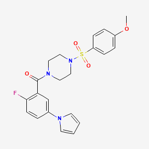 [2-fluoro-5-(1H-pyrrol-1-yl)phenyl]{4-[(4-methoxyphenyl)sulfonyl]piperazin-1-yl}methanone