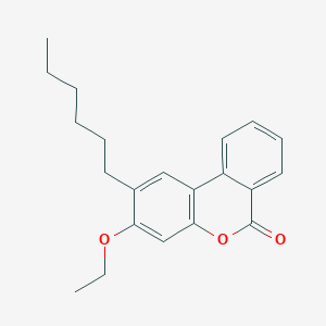 molecular formula C21H24O3 B11153180 3-ethoxy-2-hexyl-6H-benzo[c]chromen-6-one 