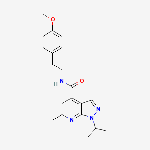 molecular formula C20H24N4O2 B11153193 1-isopropyl-N-[2-(4-methoxyphenyl)ethyl]-6-methyl-1H-pyrazolo[3,4-b]pyridine-4-carboxamide 