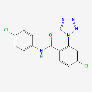 4-chloro-N-(4-chlorophenyl)-2-(1H-tetrazol-1-yl)benzamide