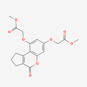 Dimethyl 2,2'-[(4-oxo-1,2,3,4-tetrahydrocyclopenta[c]chromene-7,9-diyl)bis(oxy)]diacetate