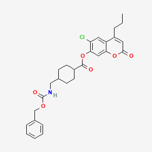 molecular formula C28H30ClNO6 B11153220 6-chloro-2-oxo-4-propyl-2H-chromen-7-yl trans-4-({[(benzyloxy)carbonyl]amino}methyl)cyclohexanecarboxylate 