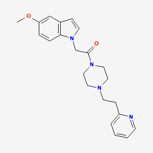 2-(5-methoxy-1H-indol-1-yl)-1-{4-[2-(2-pyridyl)ethyl]piperazino}-1-ethanone