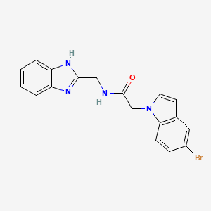 molecular formula C18H15BrN4O B11153253 N-(1H-benzimidazol-2-ylmethyl)-2-(5-bromo-1H-indol-1-yl)acetamide 