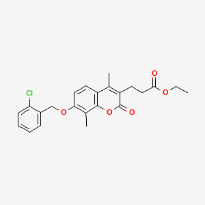 ethyl 3-{7-[(2-chlorobenzyl)oxy]-4,8-dimethyl-2-oxo-2H-chromen-3-yl}propanoate