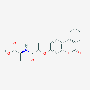 2-[2-({4-Methyl-6-oxo-6H,7H,8H,9H,10H-cyclohexa[C]chromen-3-YL}oxy)propanamido]propanoic acid