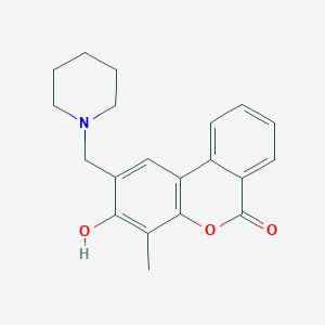 molecular formula C20H21NO3 B11153262 3-Hydroxy-4-methyl-2-piperidin-1-ylmethyl-benzo[c]chromen-6-one 