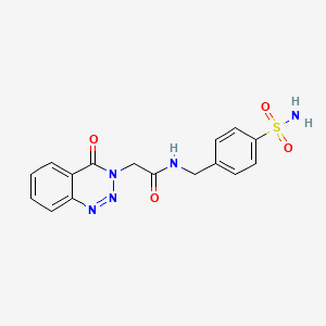 molecular formula C16H15N5O4S B11153274 N~1~-[4-(aminosulfonyl)benzyl]-2-[4-oxo-1,2,3-benzotriazin-3(4H)-yl]acetamide 