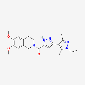 (6,7-dimethoxy-3,4-dihydroisoquinolin-2(1H)-yl)(1'-ethyl-3',5'-dimethyl-1'H,2H-3,4'-bipyrazol-5-yl)methanone