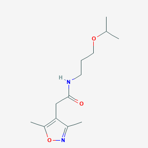 molecular formula C13H22N2O3 B11153311 2-(3,5-dimethyl-4-isoxazolyl)-N~1~-(3-isopropoxypropyl)acetamide 