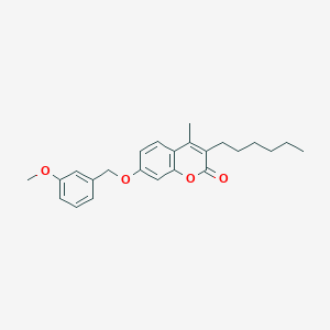 3-hexyl-7-[(3-methoxybenzyl)oxy]-4-methyl-2H-chromen-2-one