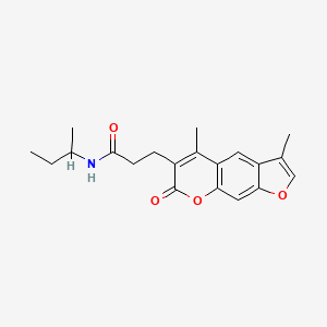 molecular formula C20H23NO4 B11153313 N~1~-(sec-butyl)-3-(3,5-dimethyl-7-oxo-7H-furo[3,2-g]chromen-6-yl)propanamide 