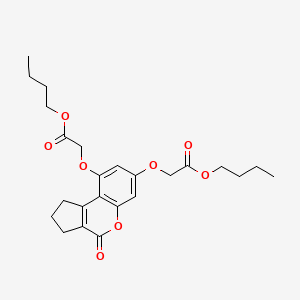 Butyl {[7-(2-butoxy-2-oxoethoxy)-4-oxo-1,2,3,4-tetrahydrocyclopenta[C]chromen-9-YL]oxy}acetate