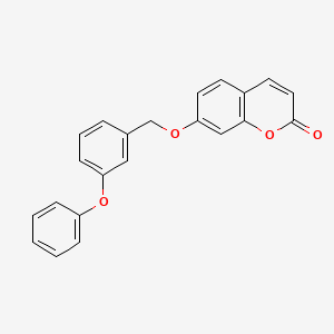 molecular formula C22H16O4 B11153353 7-[(3-phenoxybenzyl)oxy]-2H-chromen-2-one 