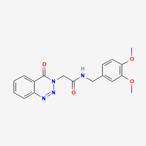 N-[(3,4-dimethoxyphenyl)methyl]-2-(4-oxo-1,2,3-benzotriazin-3-yl)acetamide