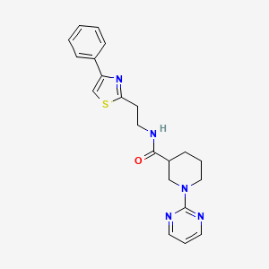 N-[2-(4-phenyl-1,3-thiazol-2-yl)ethyl]-1-(2-pyrimidinyl)-3-piperidinecarboxamide