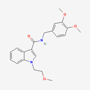 molecular formula C21H24N2O4 B11153391 N-(3,4-dimethoxybenzyl)-1-(2-methoxyethyl)-1H-indole-3-carboxamide 