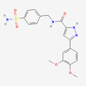 5-(3,4-dimethoxyphenyl)-N-(4-sulfamoylbenzyl)-1H-pyrazole-3-carboxamide