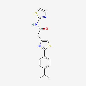 2-[2-(4-isopropylphenyl)-1,3-thiazol-4-yl]-N-(1,3-thiazol-2-yl)acetamide