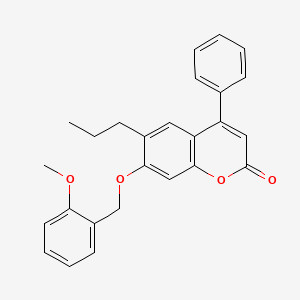 7-[(2-methoxybenzyl)oxy]-4-phenyl-6-propyl-2H-chromen-2-one