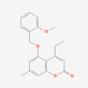 4-ethyl-5-[(2-methoxybenzyl)oxy]-7-methyl-2H-chromen-2-one