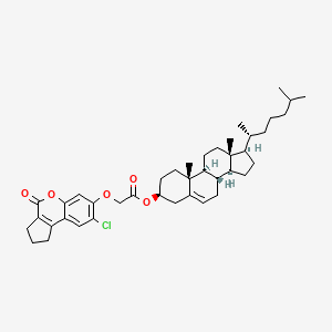 molecular formula C41H55ClO5 B11153481 (3beta)-Cholest-5-en-3-yl [(8-chloro-4-oxo-1,2,3,4-tetrahydrocyclopenta[c]chromen-7-yl)oxy]acetate 